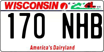 WI license plate 170NHB