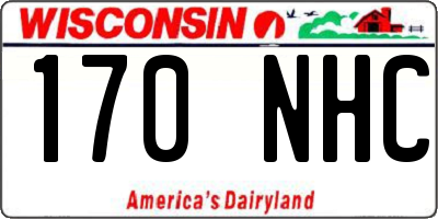 WI license plate 170NHC
