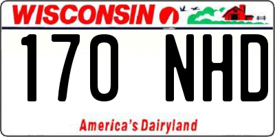 WI license plate 170NHD