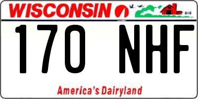 WI license plate 170NHF