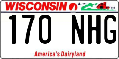 WI license plate 170NHG
