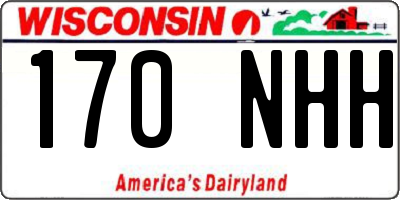 WI license plate 170NHH