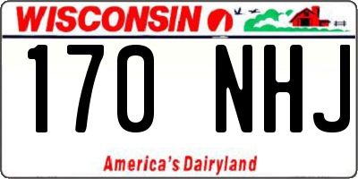 WI license plate 170NHJ