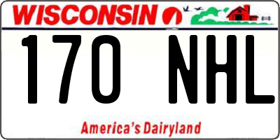 WI license plate 170NHL
