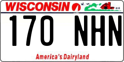 WI license plate 170NHN