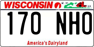 WI license plate 170NHO
