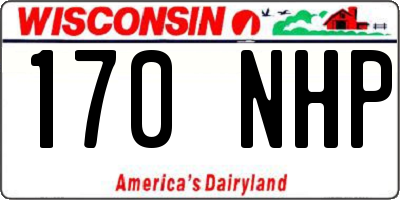 WI license plate 170NHP