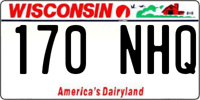 WI license plate 170NHQ
