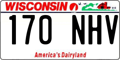 WI license plate 170NHV