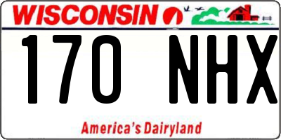 WI license plate 170NHX