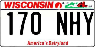 WI license plate 170NHY