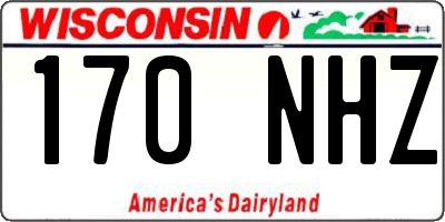 WI license plate 170NHZ