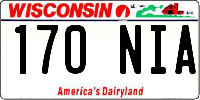 WI license plate 170NIA