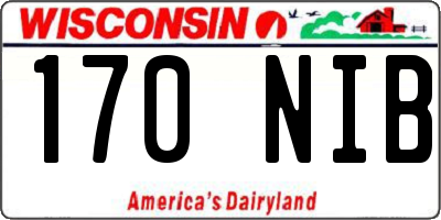 WI license plate 170NIB