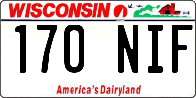 WI license plate 170NIF