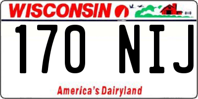 WI license plate 170NIJ