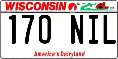WI license plate 170NIL