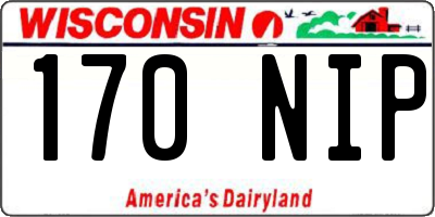 WI license plate 170NIP