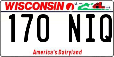 WI license plate 170NIQ