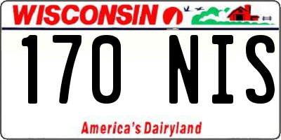 WI license plate 170NIS