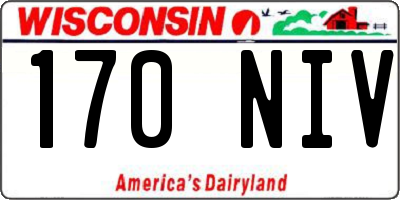 WI license plate 170NIV