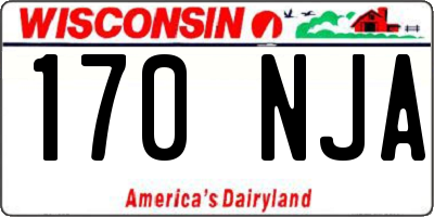 WI license plate 170NJA