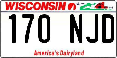 WI license plate 170NJD