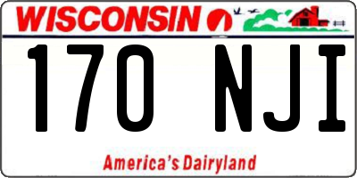 WI license plate 170NJI