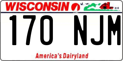 WI license plate 170NJM
