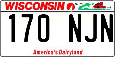 WI license plate 170NJN
