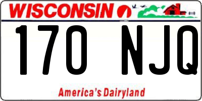 WI license plate 170NJQ