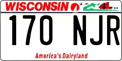 WI license plate 170NJR
