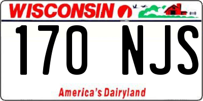 WI license plate 170NJS
