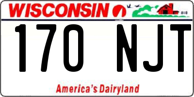 WI license plate 170NJT