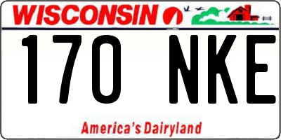 WI license plate 170NKE