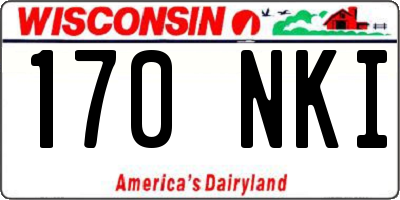 WI license plate 170NKI