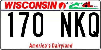 WI license plate 170NKQ
