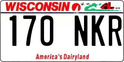 WI license plate 170NKR