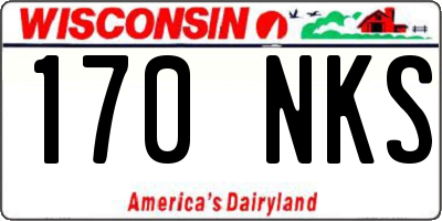 WI license plate 170NKS