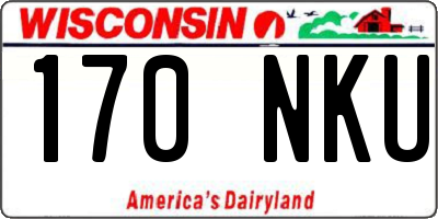 WI license plate 170NKU