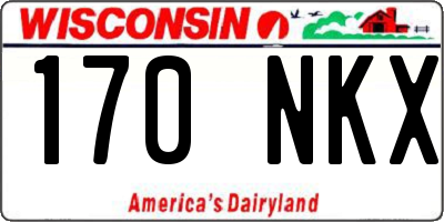 WI license plate 170NKX