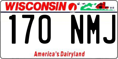 WI license plate 170NMJ