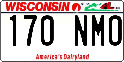 WI license plate 170NMO