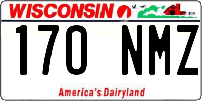 WI license plate 170NMZ