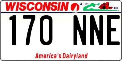 WI license plate 170NNE