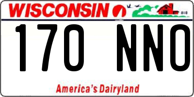 WI license plate 170NNO