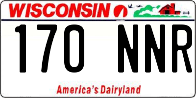 WI license plate 170NNR