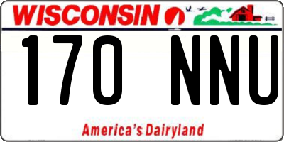 WI license plate 170NNU
