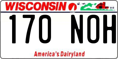 WI license plate 170NOH