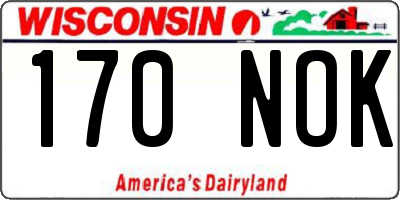 WI license plate 170NOK